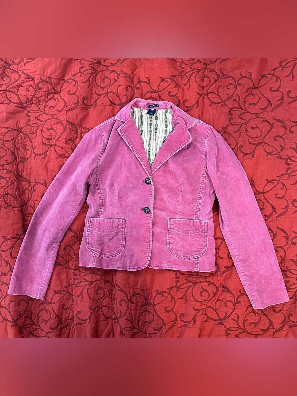 GAP Pink Corduroy Blazer Jacket